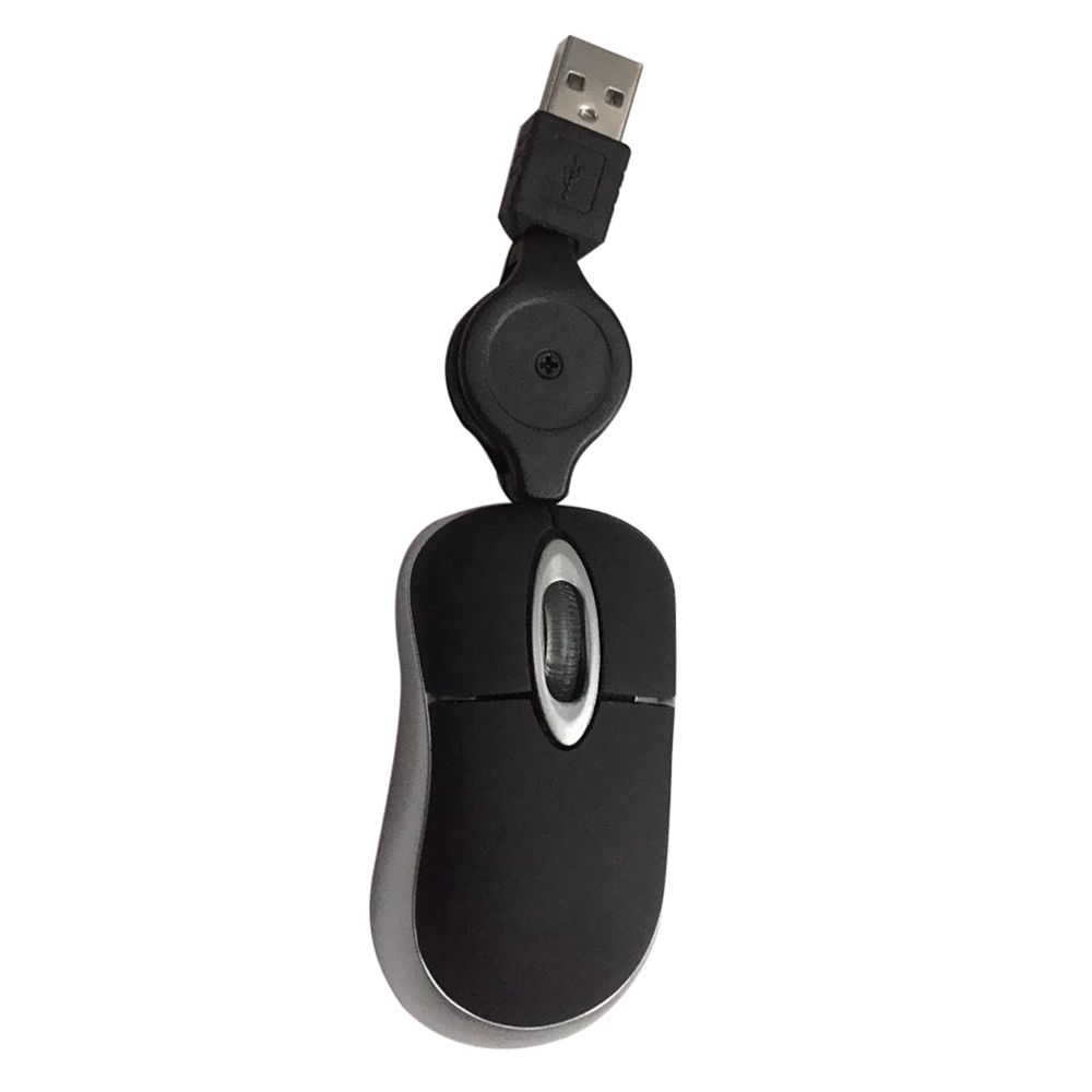 marque generique - Câble Rétractable USB Filaire Souris De Jeu Optiques Souris Pour PC Portable Noir - Souris