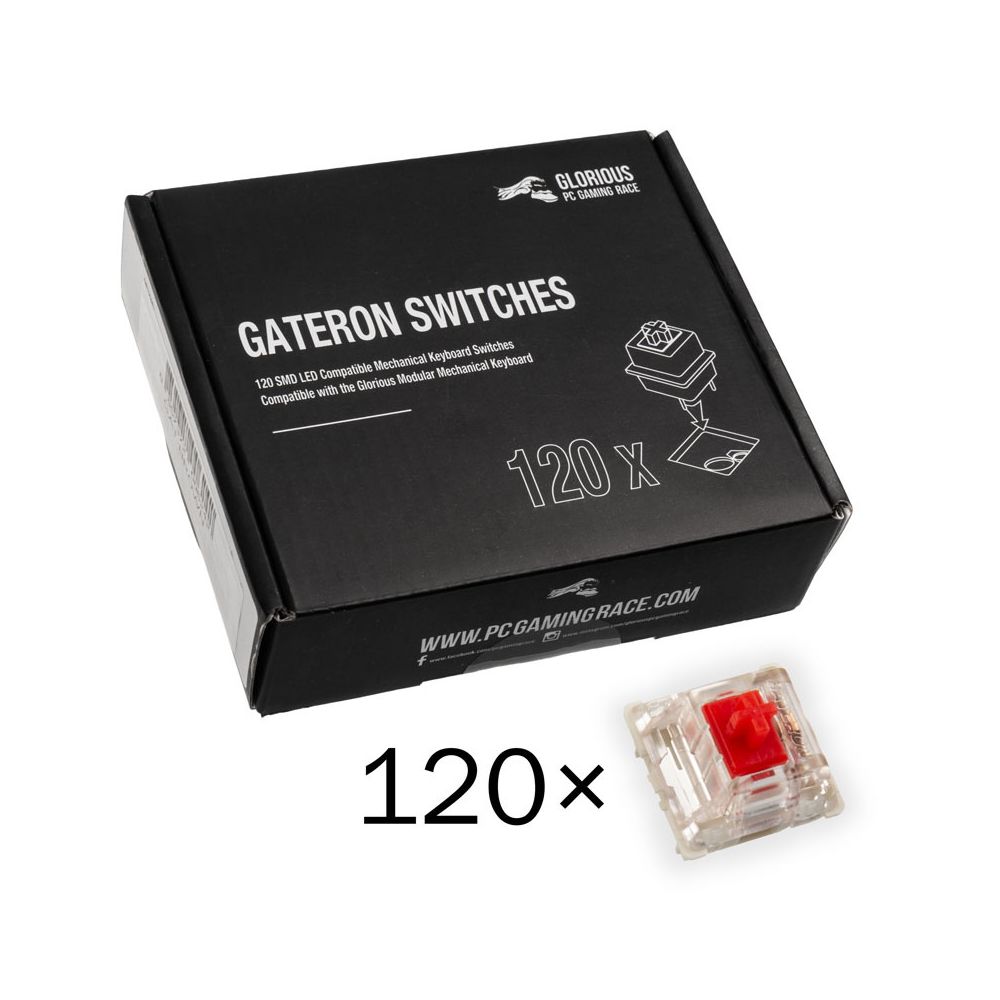 Glorious Pc Gaming Race - Pack de 120 switchs MX Gateron Red - Accessoires Clavier Ordinateur