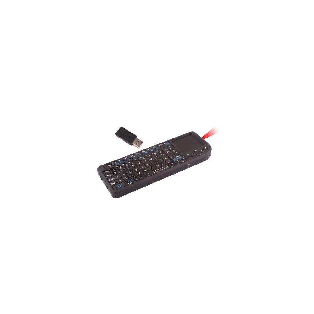 Wewoo - 2.4GHz Wireless Mini PC clavier noir avec pointeur laser Touchpad - Clavier