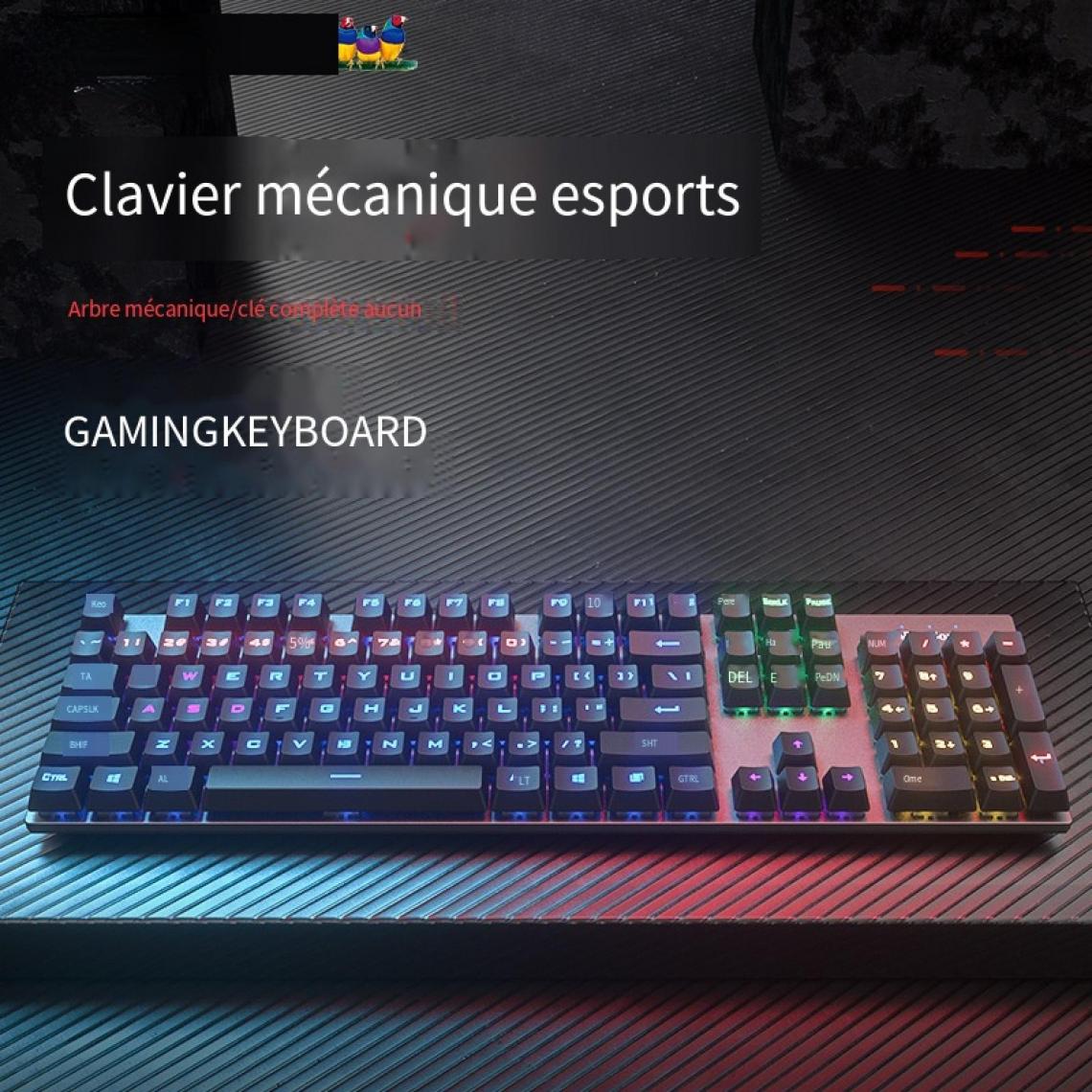 Gengyouyuan - Philips SPK8401 True Mechanical Keyboard Blue Axis Esports Gaming Clavier filaire - Clavier