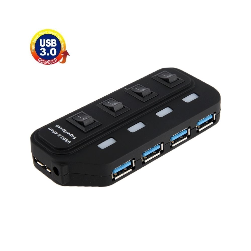 Wewoo - Hub USB 3.0 4 Ports USB 3.0 HUB, Super Vitesse 5 Gbps, Plug and Play, Support 1 To - Hub