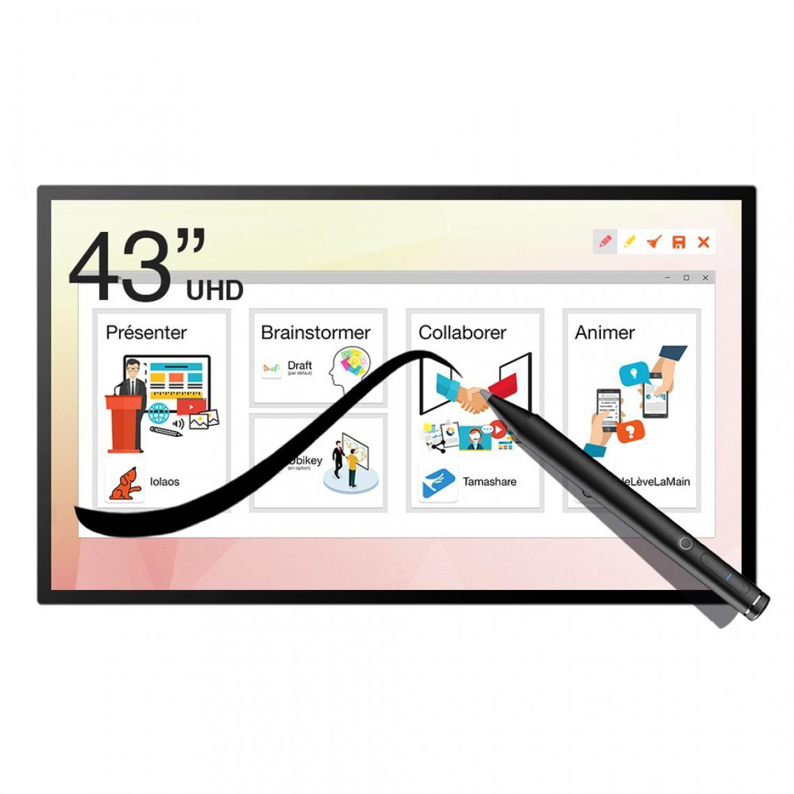 Speechi - Ecran interactif tactile capacitif Android + Windows SpeechiTouch Pro UHD - 43’’ - Tablette Android