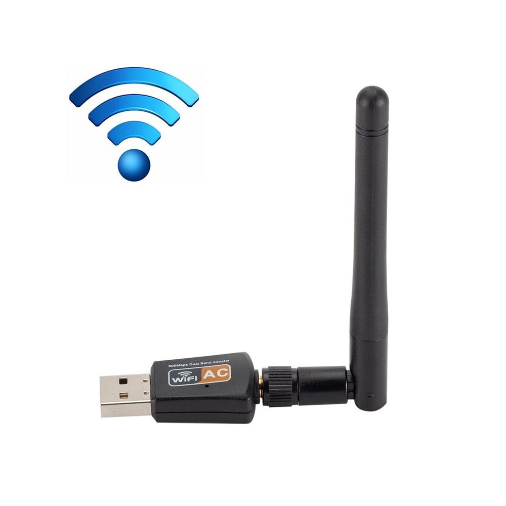 Wewoo - Adaptateur USB WIFI double bande 600Mbps 2,4 GHz + 5 Hz avec antenne - Clé USB Wifi