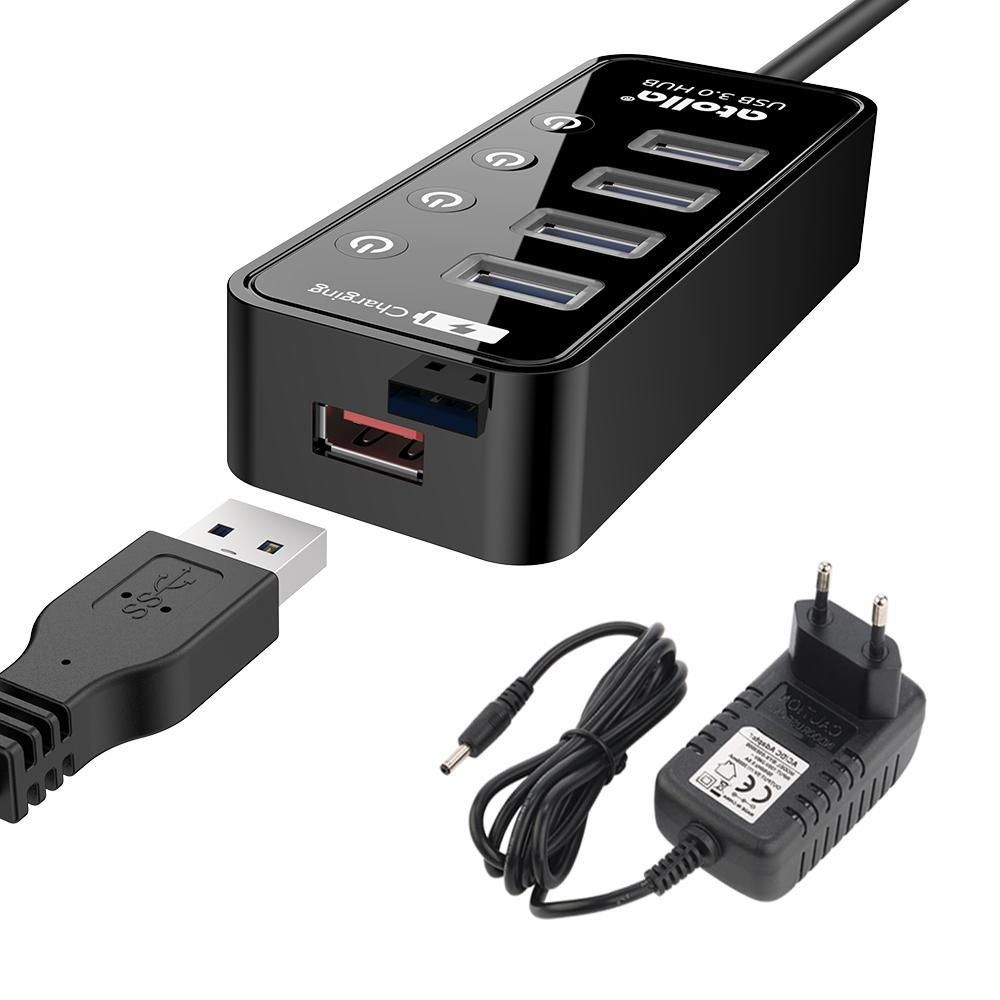 Atolla - Atolla Ports de charge indiqués individuellement par un concentrateur 4Port USB 3.0 - Ports 1x2.4A - Hub USB de bureau et station de charge rapide(204-WX) - Hub