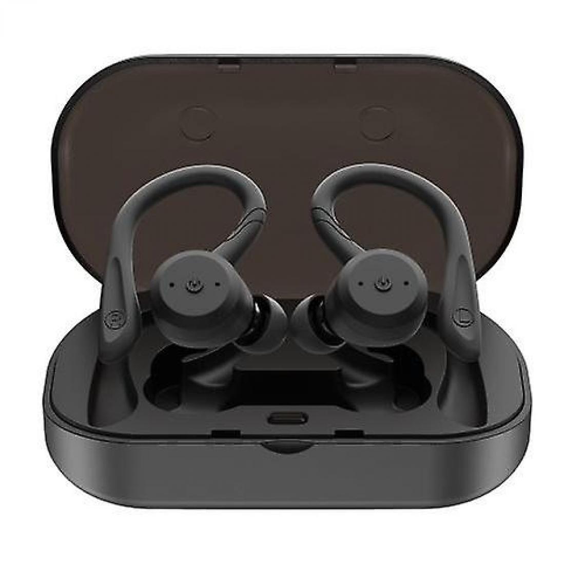 Universal - Bouchons d'oreille TWS Vrai casque Bluetooth 5.0 sans fil avec boîte de recharge(Le noir) - Micro-Casque