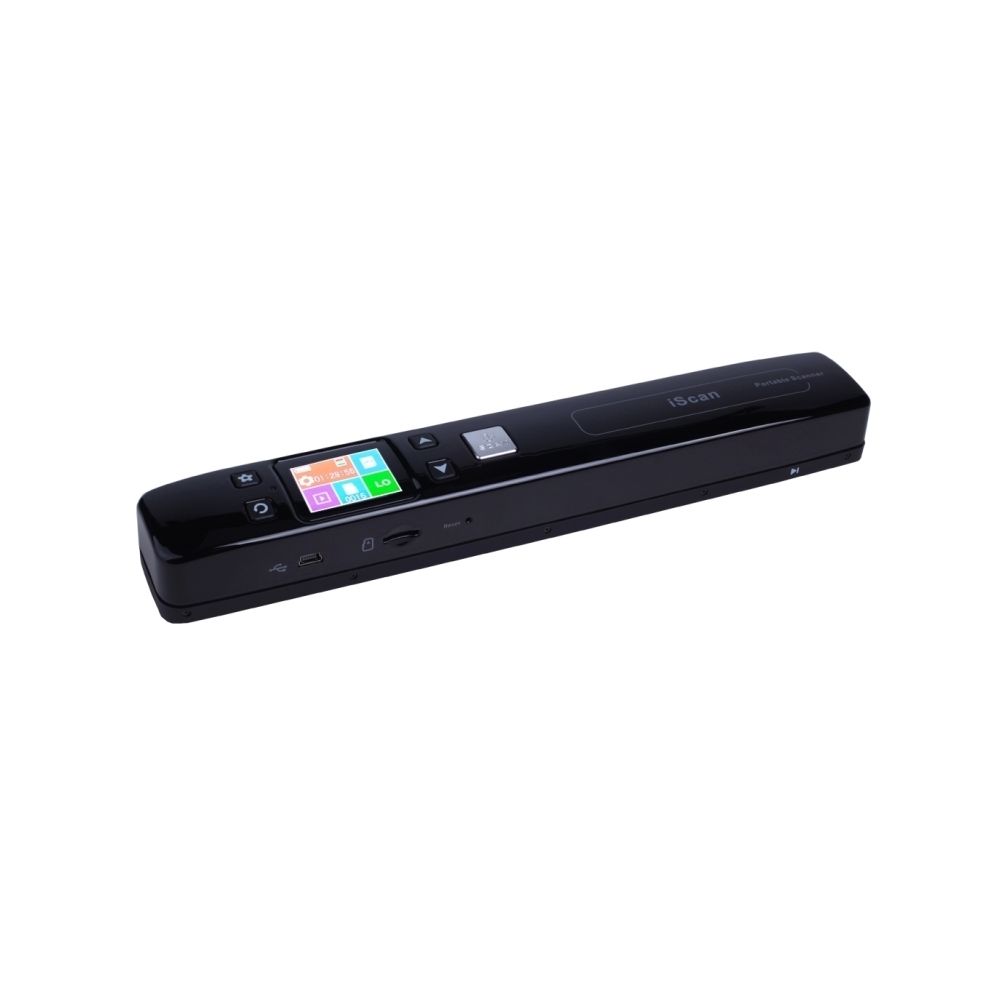 Wewoo - Scanner portable noir tenu dans la main portatif de document mobile de double rouleau de iScan02 avec l'affichage à LED, appui 1050DPI / 600DPI / 300DPI / PDF / JPG / TF - Scanner