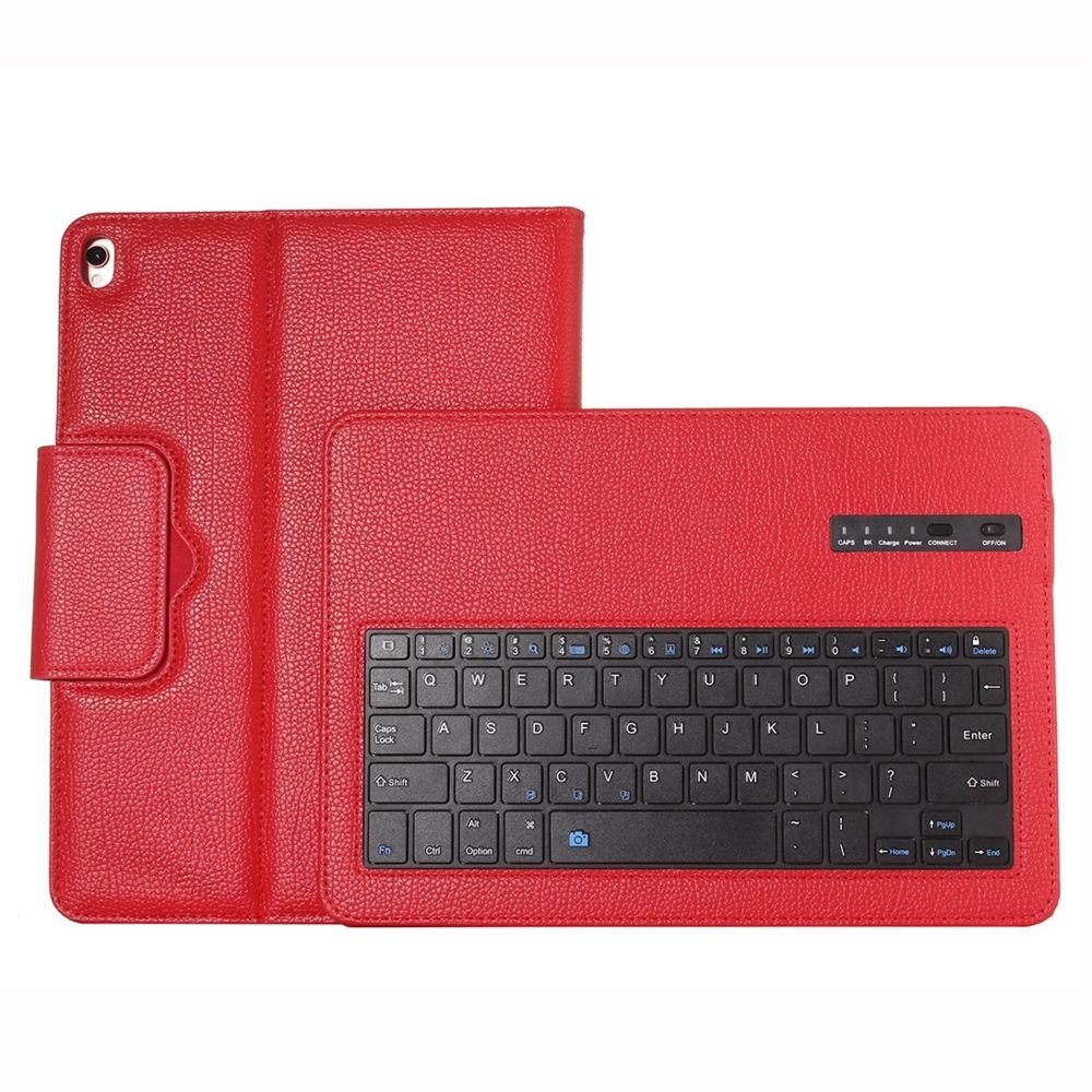 Wewoo - IP09 pour iPad 10,2 pouces de texture Litchi amovible ABS clavier Bluetooth Etui en cuir avec fonction de support Rouge - Clavier