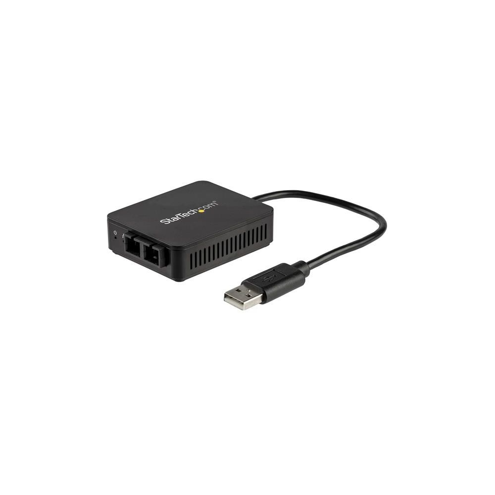 Startech - StarTech.com Adaptateur réseau USB 2.0 vers fibre optique SC jusqu'à 2 km - USB vers Ethernet 10/100 Mbps - Carte réseau
