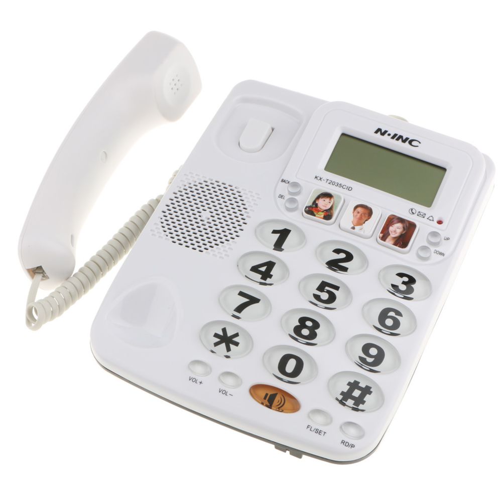marque generique - téléphone filaire haut-parleur identification de l'appelant affichage téléphone à fonctions multiples blanc - Modem / Routeur / Points d'accès