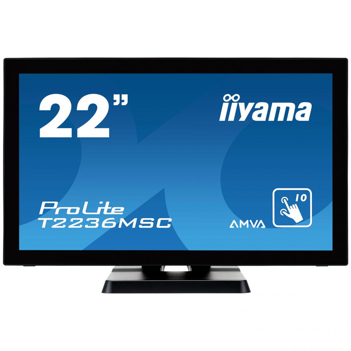 Iiyama - Ecran 21.5 pouces Full HD Prolite T2236MSC-B2 - Moniteur PC