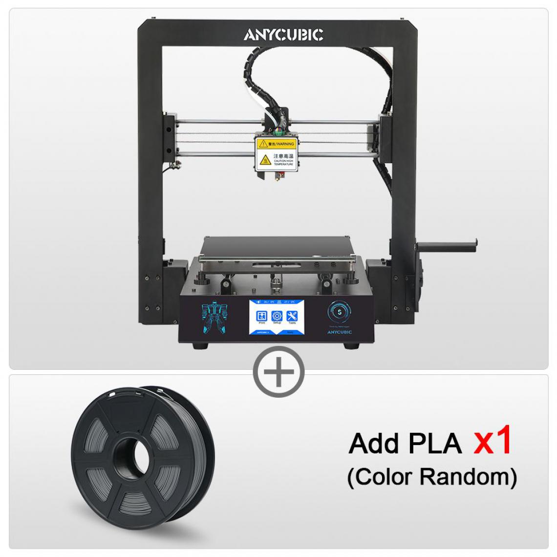 Generic - Imprimante 3D ANYCUBIC i3 Mega S  avec à 1 Tête d'Impression  PLA, ABS, TPU,PETG et Cadre Entièrement Métallique et 1 Filament 21 * 21 * 20.5 cm - Noir  - Imprimante 3D