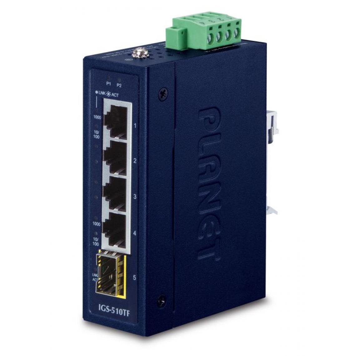 Edel Records - PLANET IGS-510TF commutateur réseau Non-géré Gigabit Ethernet (10/100/1000) Bleu - Switch