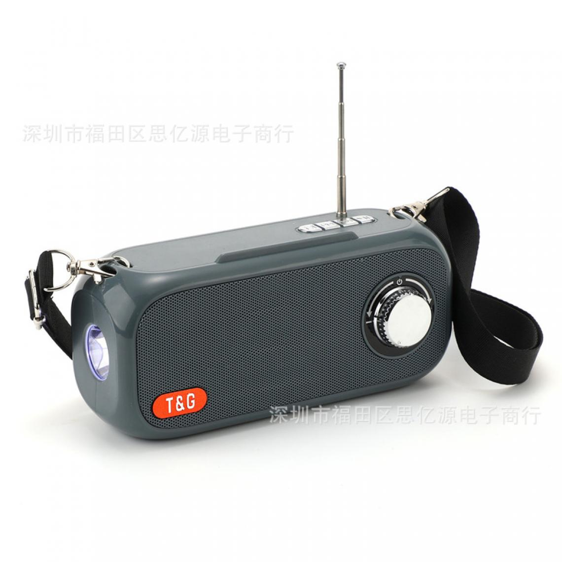 Universal - Haut-parleur Bluetooth portable Colonne basse sans fil Radio FM Haut-parleur USB extérieur Support AUX TF Subwoofer Haut-Parleur portable (gris) - Enceinte PC