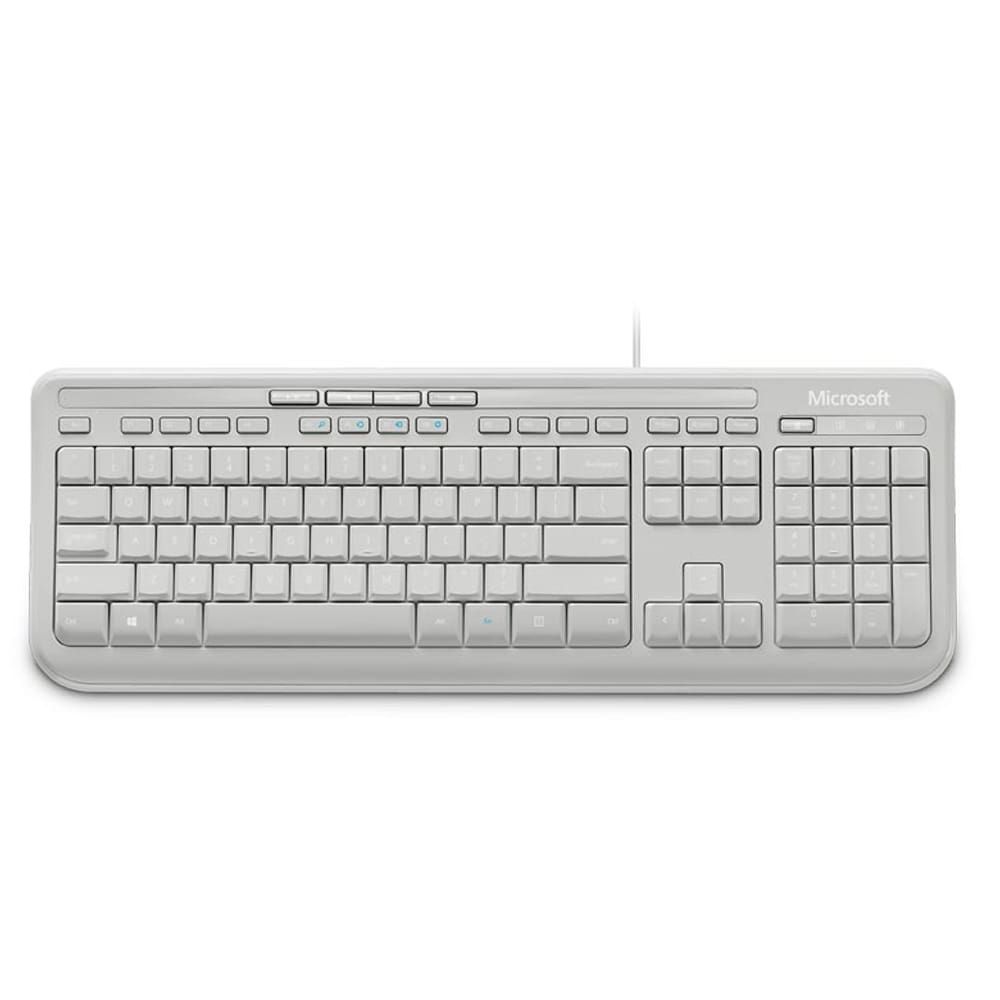 Microsoft - Microsoft Wired Keyboard 600 USB Port English International Europe White (ANB-00032) - Clavier