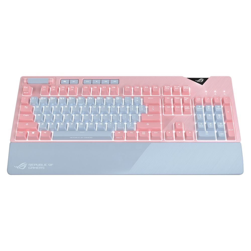 Wewoo - ASUS Strix Flare Pink LTD RGB rétro-éclairage filaire mécanique Brown Switch Gaming Keyboard avec repose-poignet détachable - Clavier