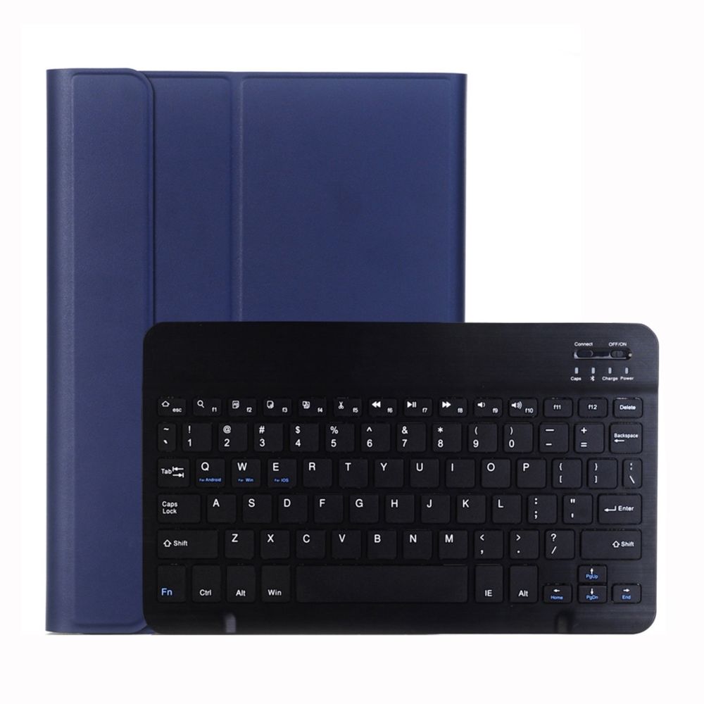 Wewoo - A102 Pour iPad 10,2 pouces ultra-mince étui en cuir Bluetooth clavier détachable avec fonction de support bleu foncé - Clavier