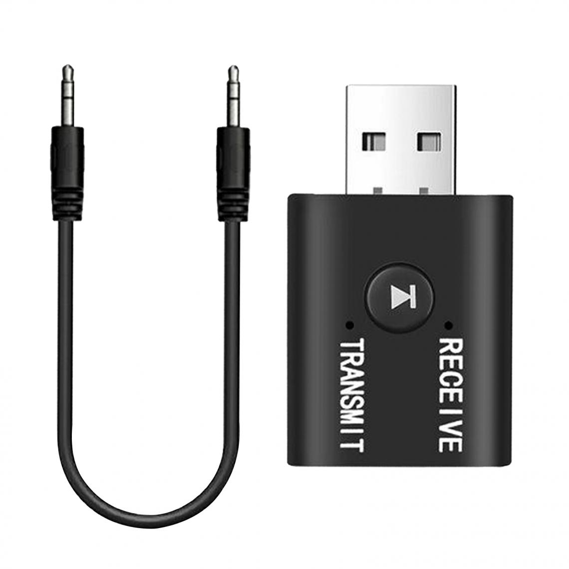 marque generique - TR6 2-en-1 Mini USB Bluetooth V5.0 Dongle Recevoir/Transmettre OTG pour PC de Bureau Clavier Casque stéréo Musique - Clé USB Wifi