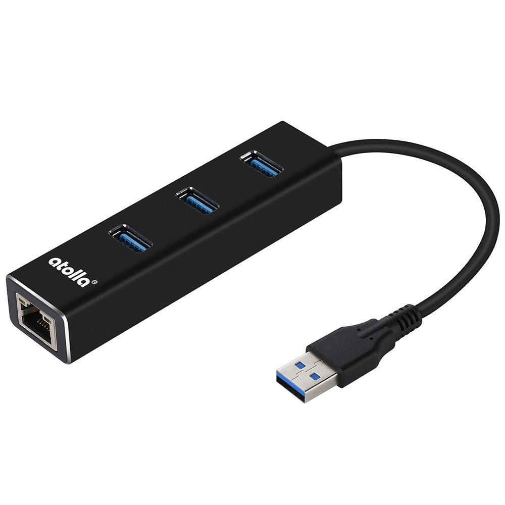 Atolla - Atolla Hub Portable USB 3.0 enfichable avec Gigabit Ethernet(301) - Hub