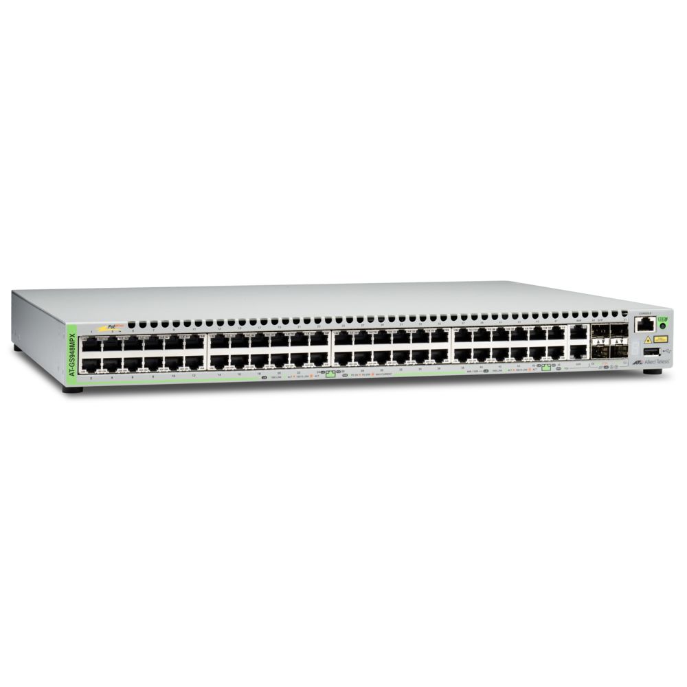 Allied Telesis - Allied Telesis AT-GS948MPX-50 Géré L3 Gigabit Ethernet (10/100/1000) Gris Connexion Ethernet, supportant l'alimentation via ce port (PoE) - Switch