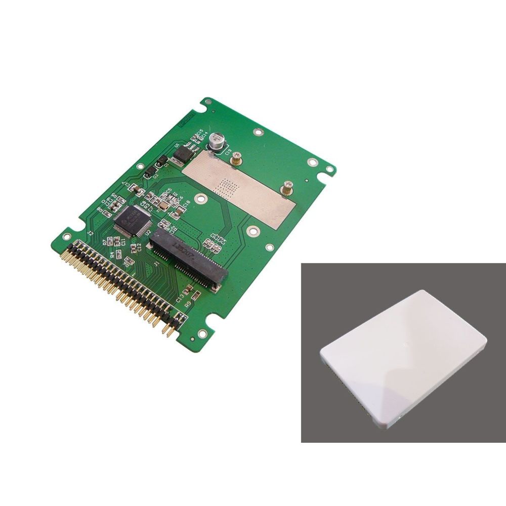 Kalea-Informatique - Boitier adaptateur mSATA vers IDE 44 (IDE 2.5"""") Pour SSD mini PCIe de type mSATA Pour SSD mini PCIe de type mSATA - Switch