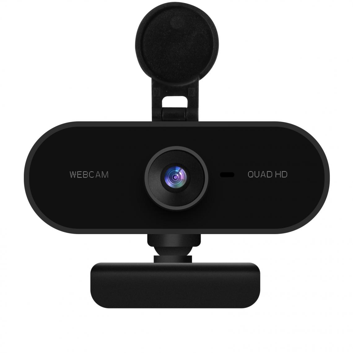 Avizar - Webcam USB 2K 1440p Clip Microphone Cache-objectif Rotative Trépied noir - Webcam