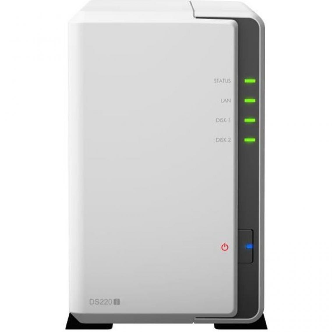 Synology - SYNOLOGY - Serveur de Stockage (NAS) - DS220j - 2 Baies - Boitier nu - NAS