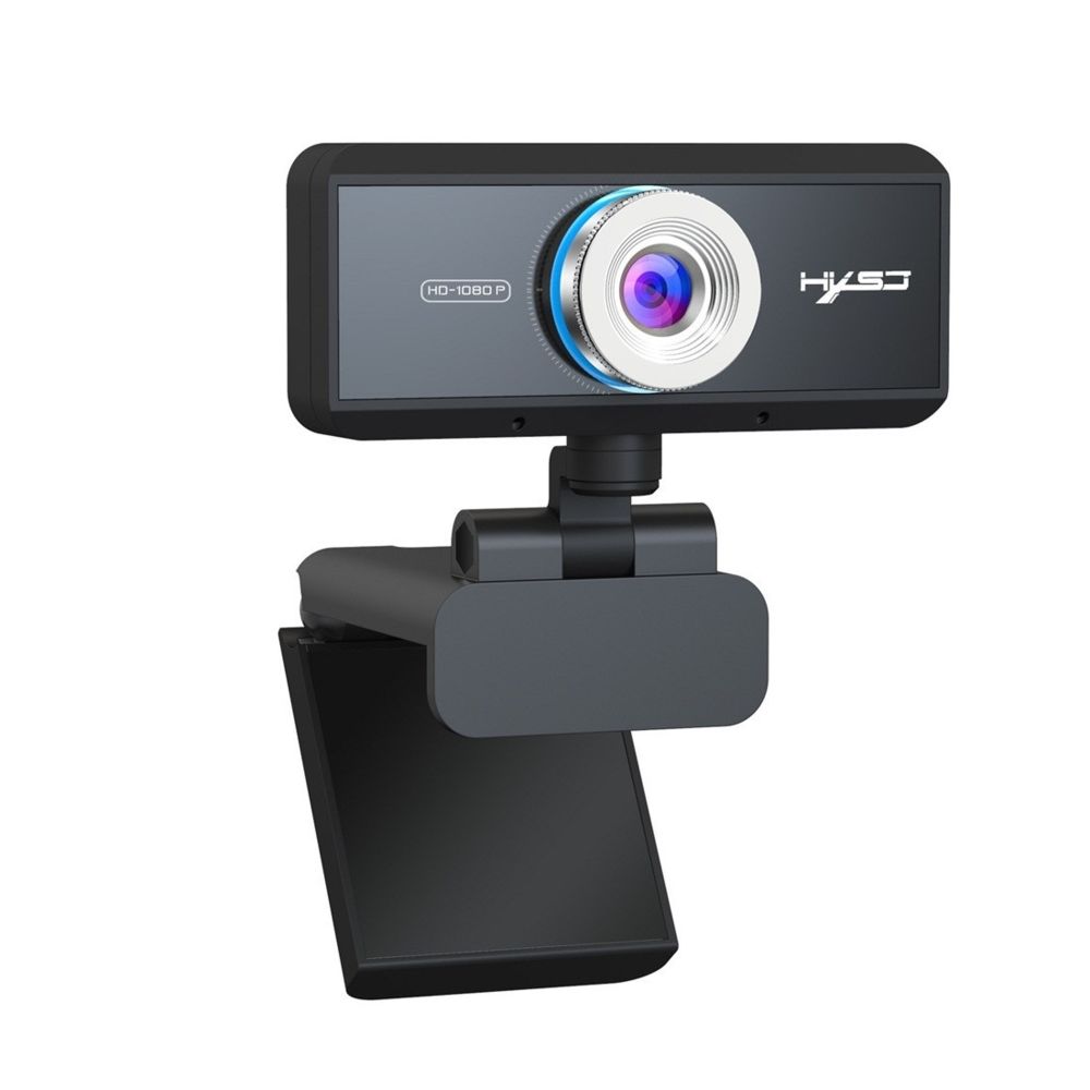 Wewoo - HXSJ S4 1080P Caméra 180 ° HD réglable à mise au point manuelle avec Vedio Webcam PC microphone noir - Webcam