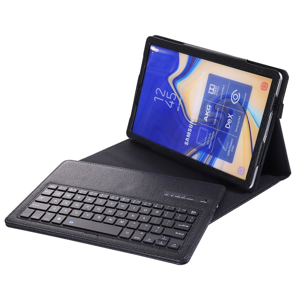 Wewoo - Etui en cuir Bluetooth Clavier détachable 3.0 avec texture Litchi SA830 pour Samsung Galaxy Tab S4 10.5 pouces T830 / T835avec support Noir - Clavier