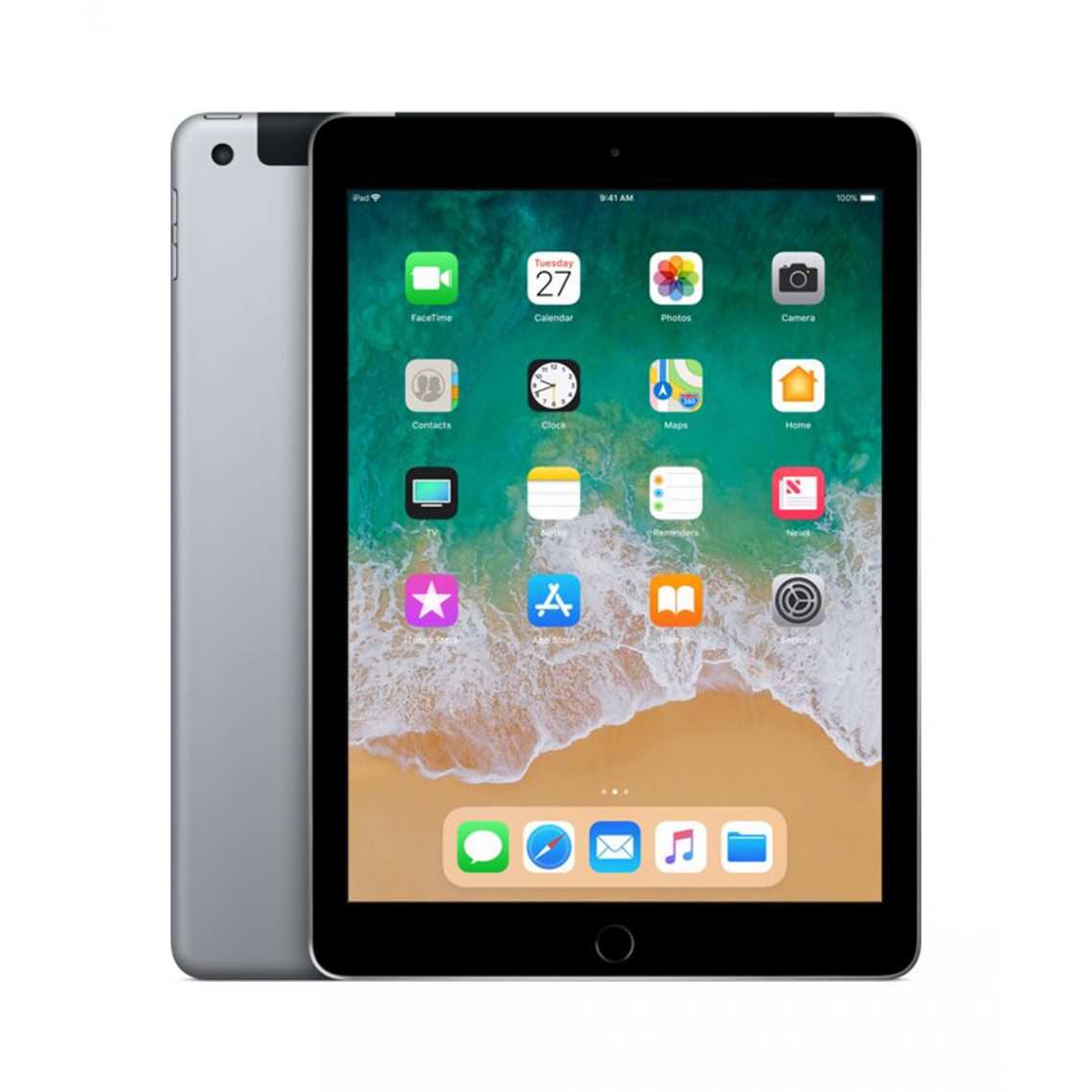 Apple - Apple iPad (2018) - Wi-Fi + Cellular (4G) - 128Go - Noir - iPad
