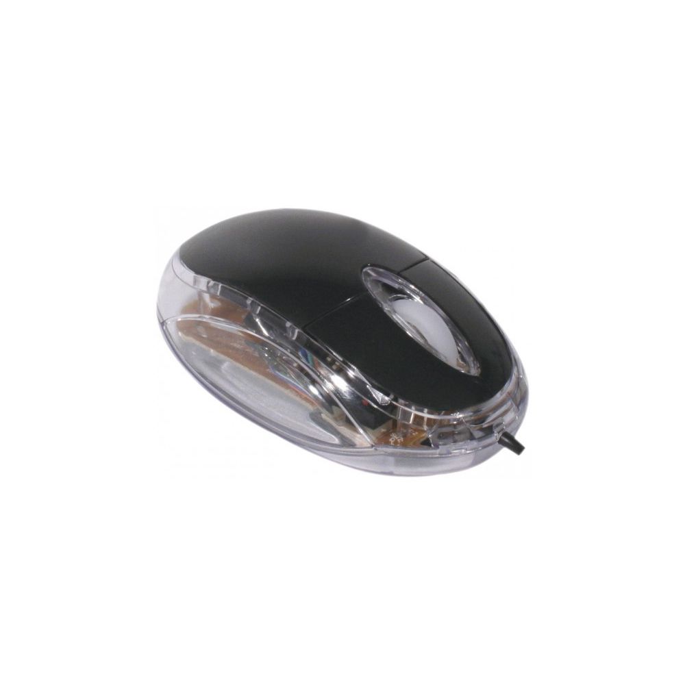 Abi Diffusion - Mini souris optique lumineuse noire USB - Souris
