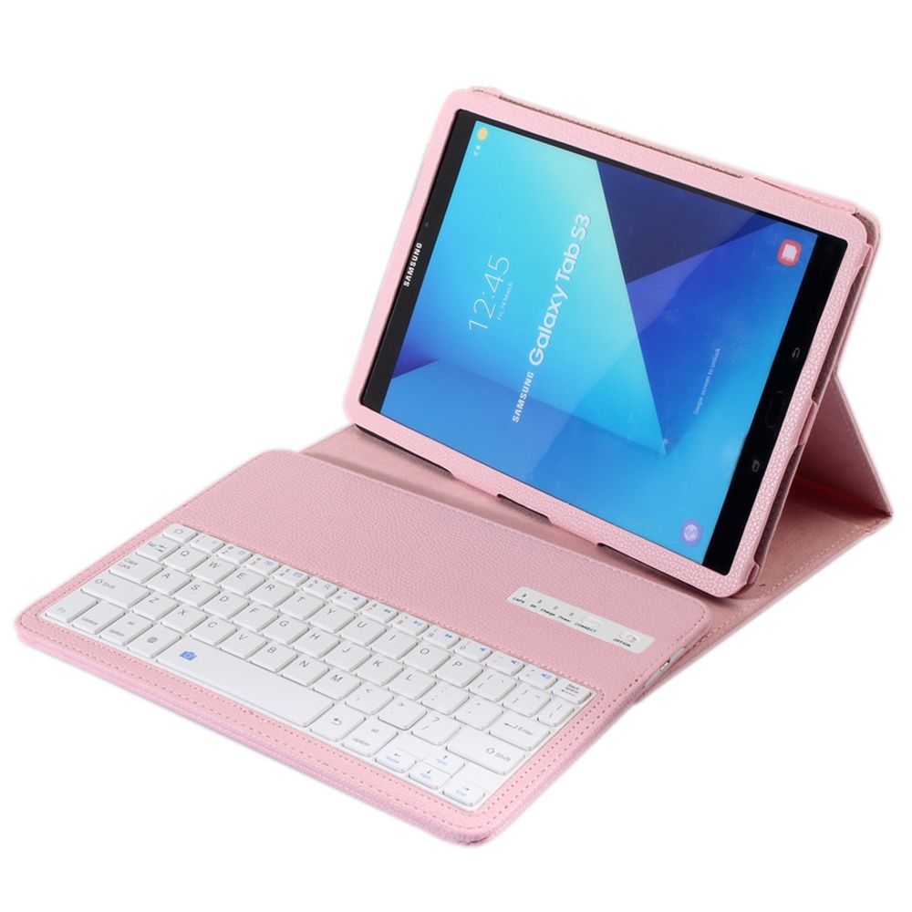 Wewoo - SA860 pour Galaxy Tab S6 10,5 pouces T860 / T865 Litchi Texture détachable étui en cuir clavier Bluetooth avec fonction de support rose - Clavier
