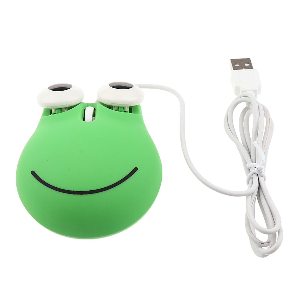 marque generique - Cute 3D ergonomique USB câblé souris souris optique pour Home Office Laptop Green - Souris