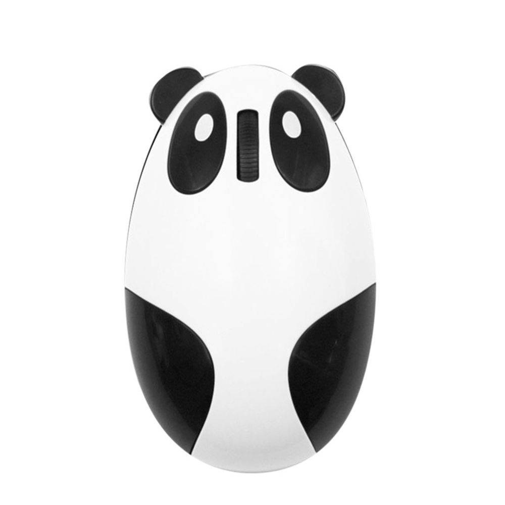 Generic - Souris rechargeable sans fil mignon dessin animé Panda Mini souris souris portable - blanc - Souris