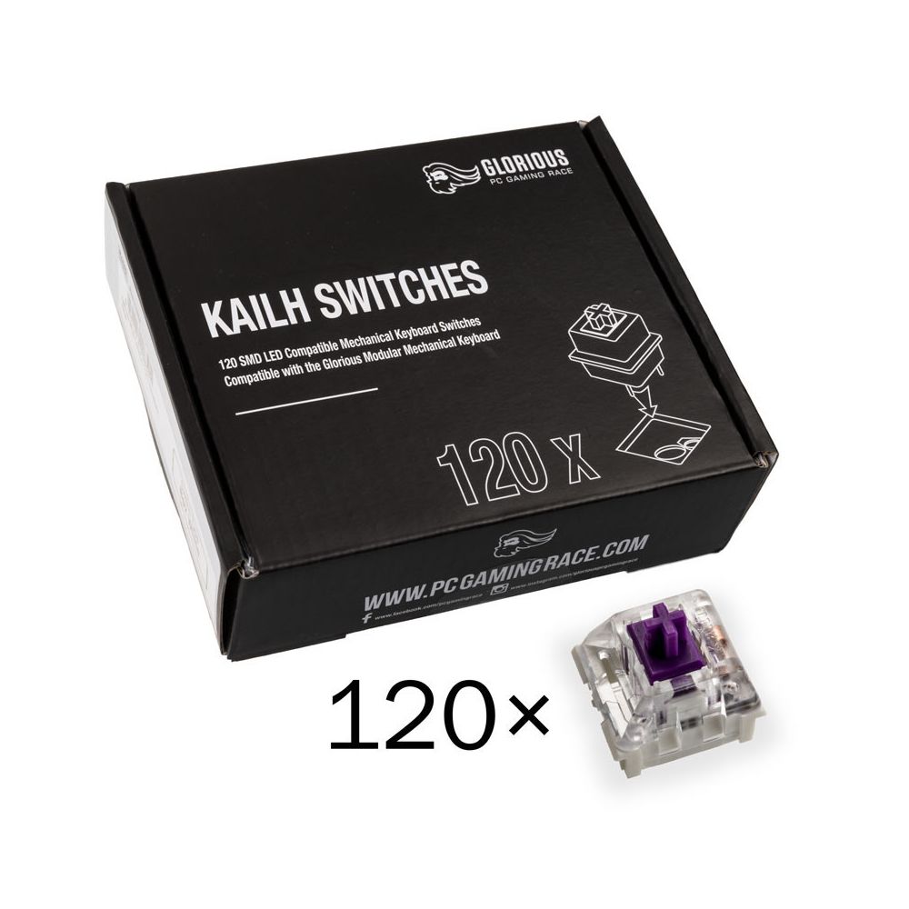 Glorious Pc Gaming Race - Pack de 120 switchs MX Kailh Pro Purple - Accessoires Clavier Ordinateur