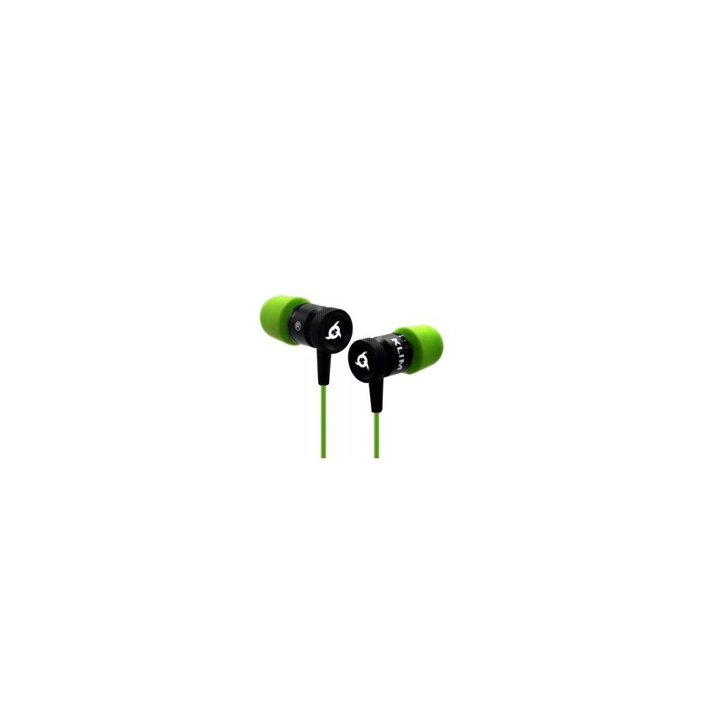 Klim - Ecouteurs gaming intra-auriculaire FUSION vert - Micro-Casque