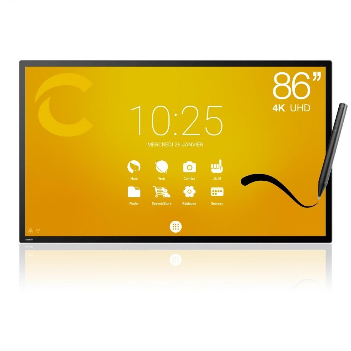 Speechi - Ecran interactif tactile capacitif Android SpeechiTouch UHD - 86’’ - Tablette Android