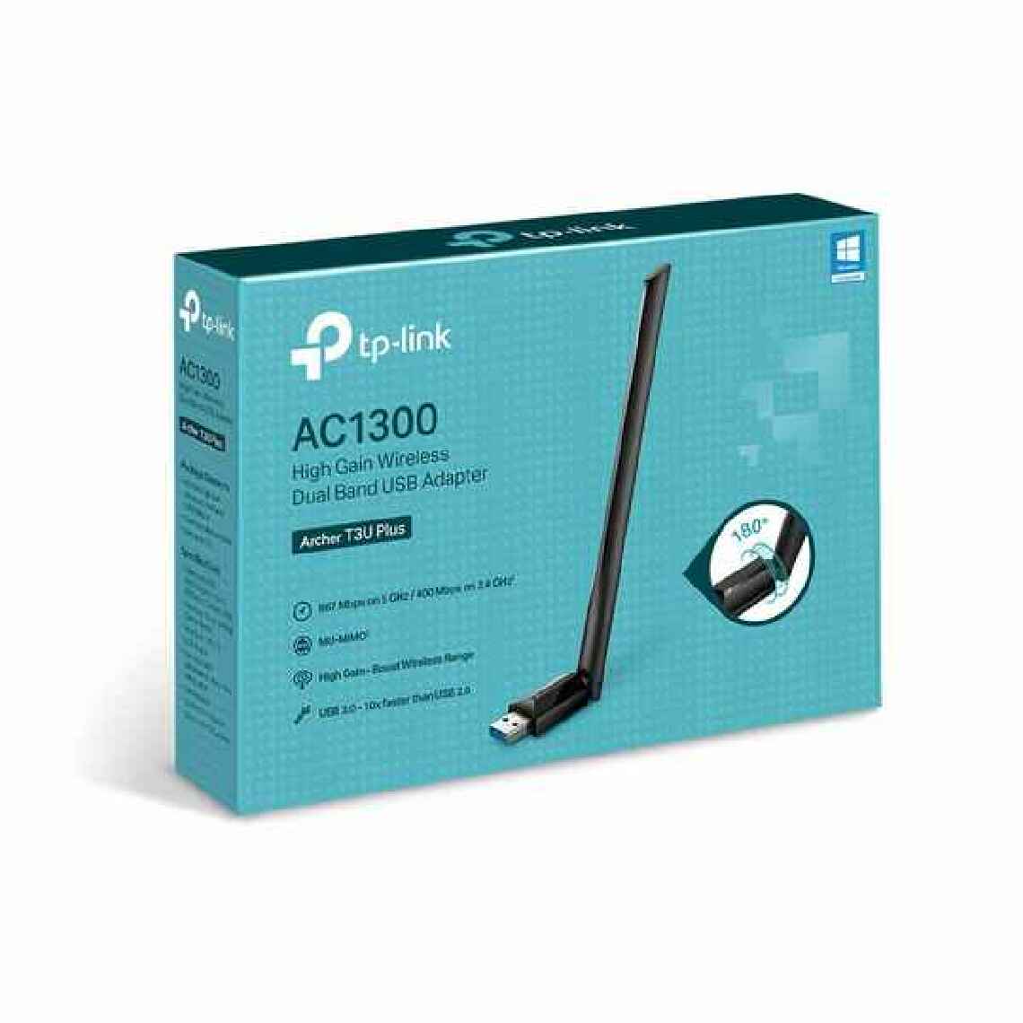 TP-LINK - Adaptateur USB Wifi TP-Link Archer T3U Plus AC1300 - Modem / Routeur / Points d'accès