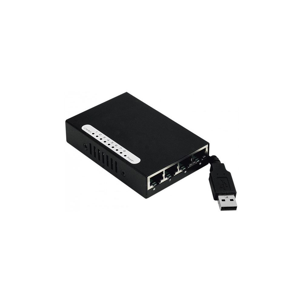 Dexlan - DEXLAN Mini Switch réseau 8 ports 10/100 alimentable par USB - Switch