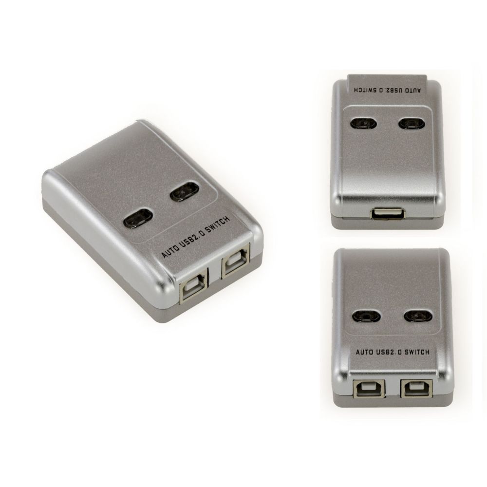 Kalea-Informatique - Boitier de partage USB 2.0 AUTOMATIQUE / Switch 2 ports - Compatible Imprimantes - Switch
