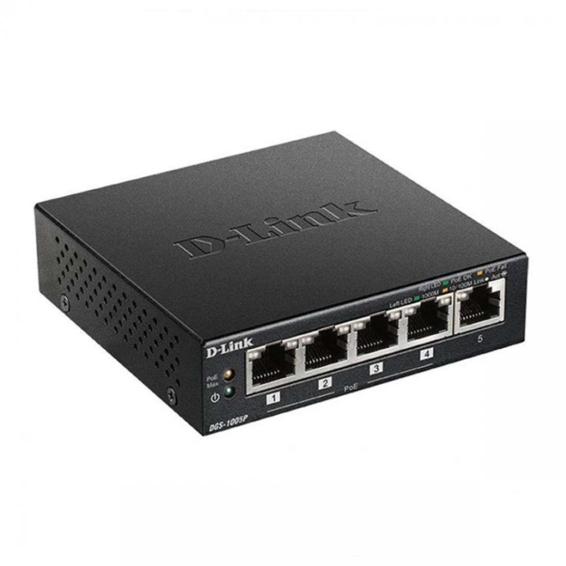 Unknown - Switch D-Link DGS-1005P LAN PoE Noir - Switch