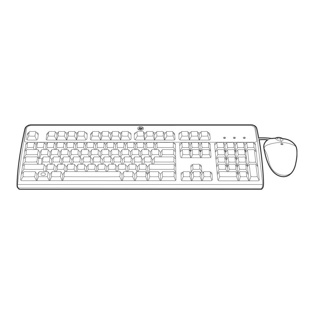 Hpe - HPE usb bfr-pvc gr keyboard/mouse kit (631358-B21) - Pack Clavier Souris