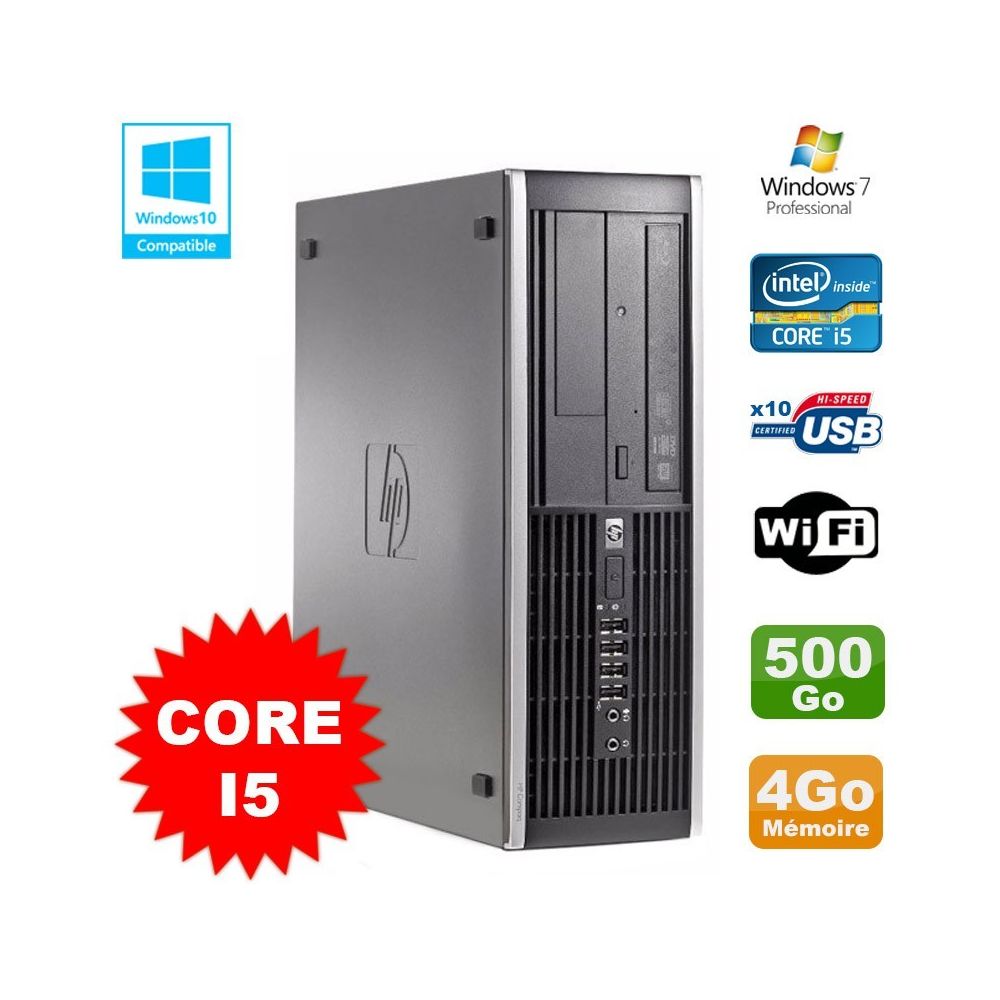 Hp - PC HP Compaq Elite 8100 SFF Intel Core i5 650 3.2GHz 4Go 500Go Graveur WIFI W7 - PC Fixe