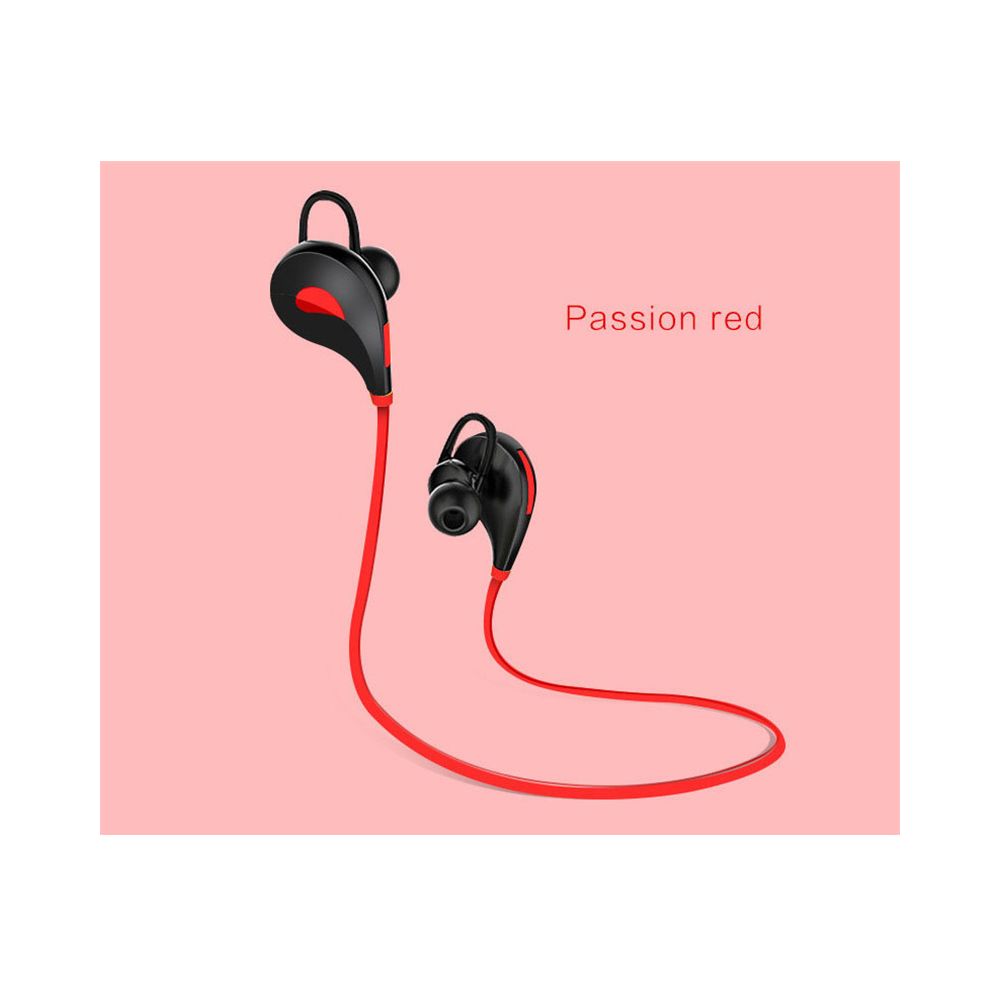 marque generique - Ecouteurs Bluetooth Sport pour Manette Playstation 4 PS4 Smartphone Sans Fil Bouton Son Kit Main Libre INTRA-AURICULAIRE Univers (ROUGE) - Micro-Casque