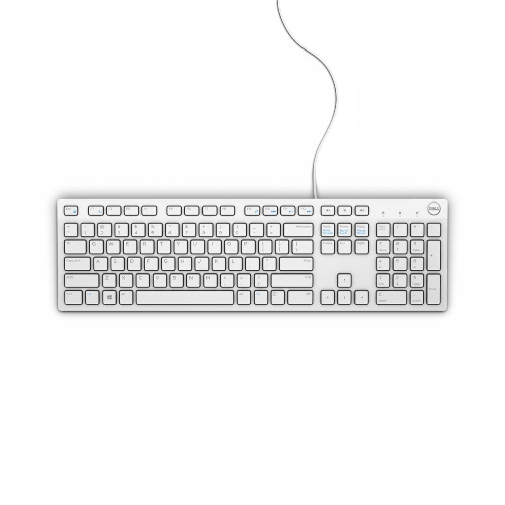 Dell - DELL KB216 clavier USB QWERTY US International Blanc - Clavier