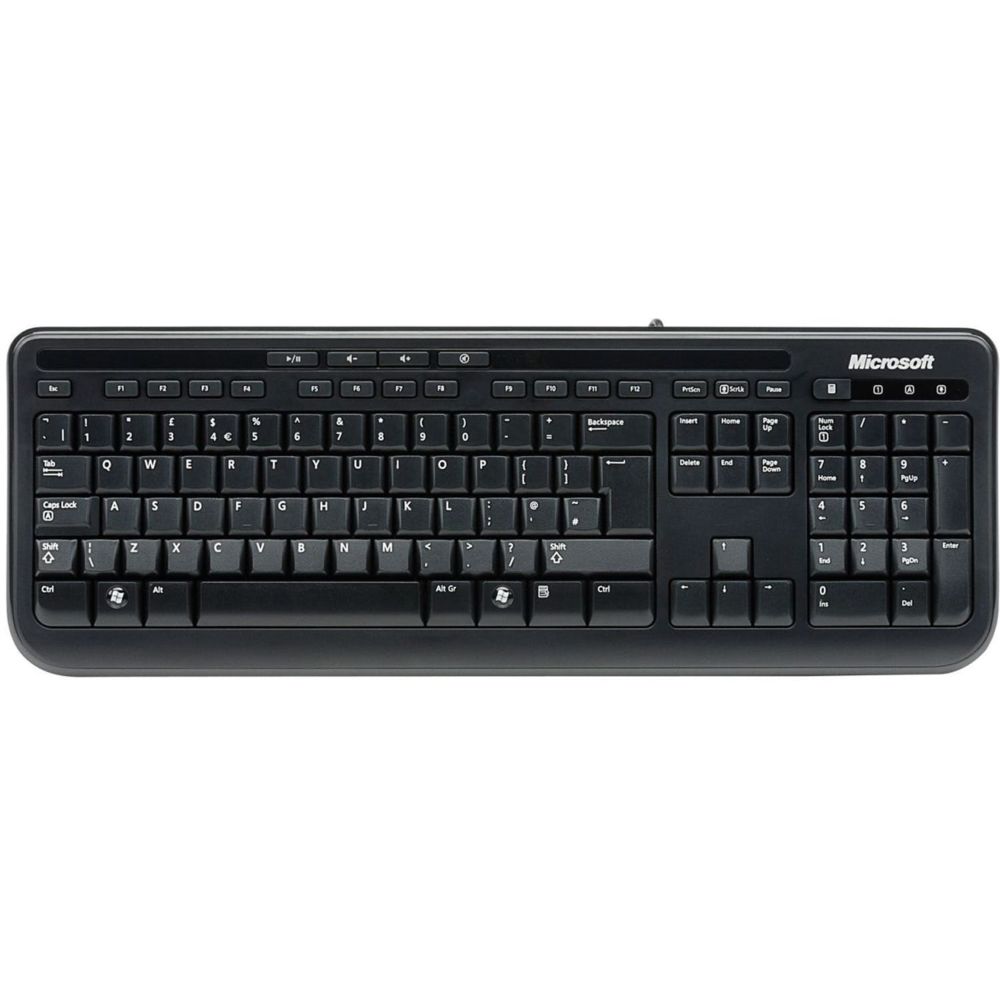 Microsoft - Microsoft Wired Keyboard 600 USB Port English International Europe Black (ANB-00021) - Clavier