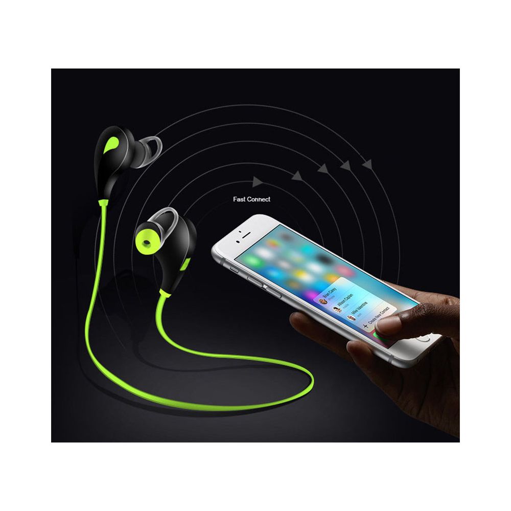 marque generique - Ecouteurs Bluetooth Sport pour Manette Playstation 4 PS4 Smartphone Sans Fil Bouton Son Kit Main Libre INTRA-AURICULAIRE Univers (JAUNE) - Micro-Casque