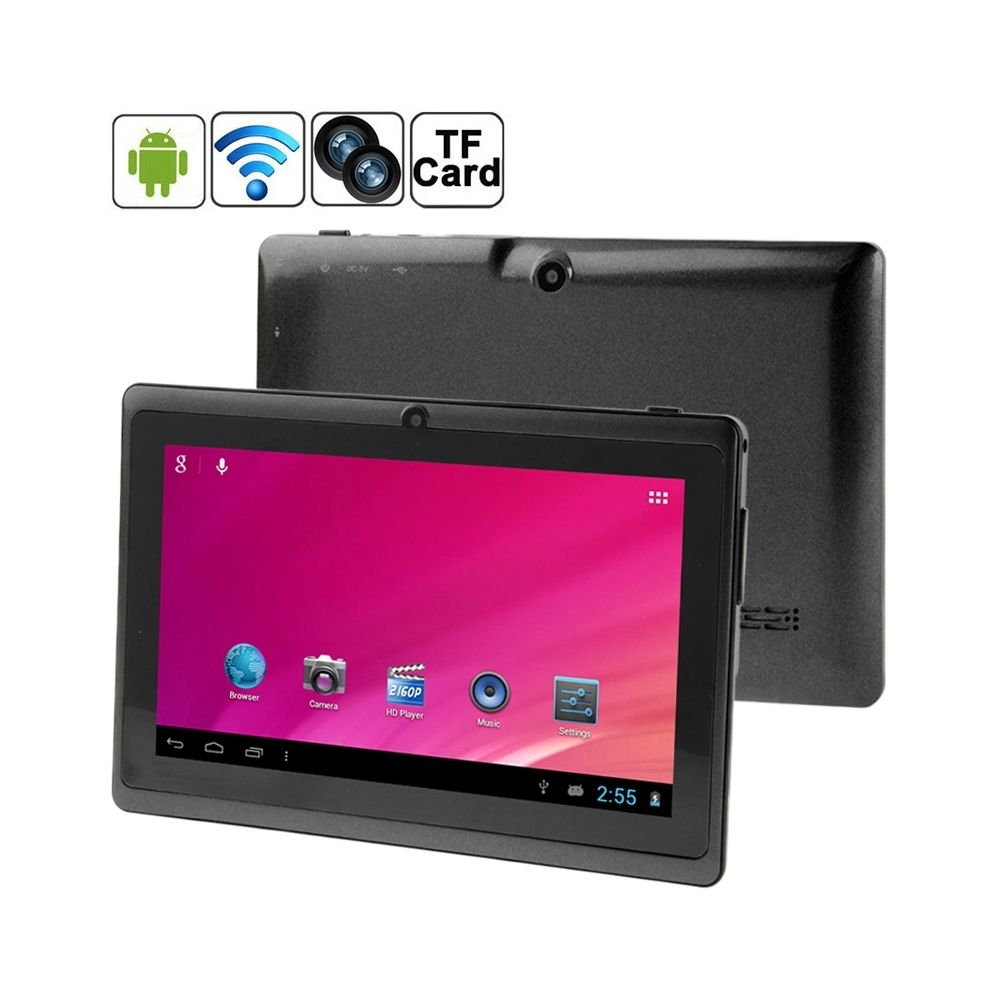 Wewoo - Tablette Tactile noir 7 pouces Tactile, 512 Mo + 8 Go, Android 4.0 360 degrés de rotation du menu, CPU: Allwinner A33 Quad Core, 1,5 GHz - Tablette Android