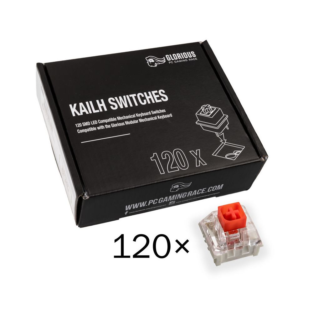 Glorious Pc Gaming Race - Pack de 120 switchs Kailh Red MX - Clavier