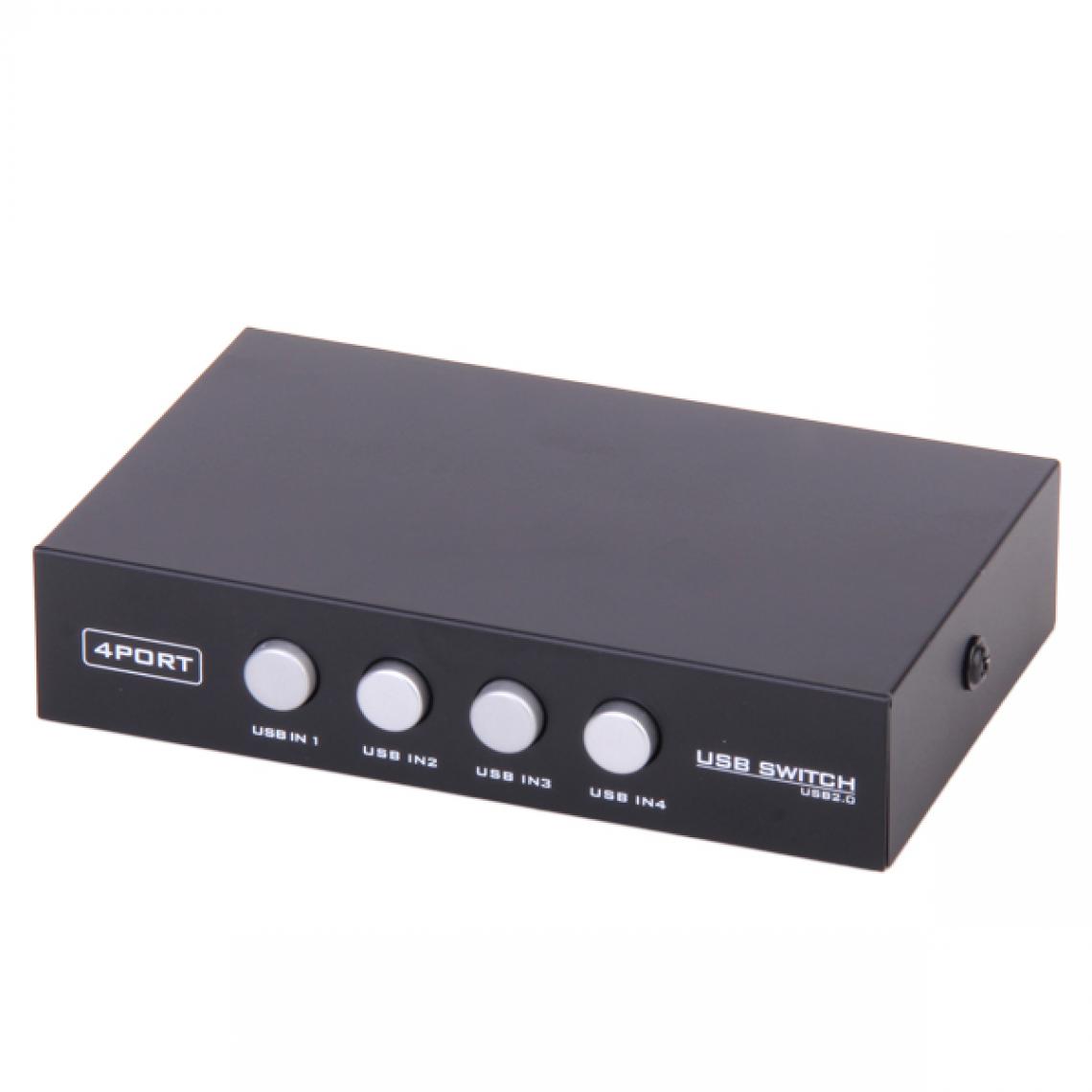 marque generique - Commutateur De Partage USB 2.0 4 Ports Pour Scanner D'imprimante Filaire Commun - Hub