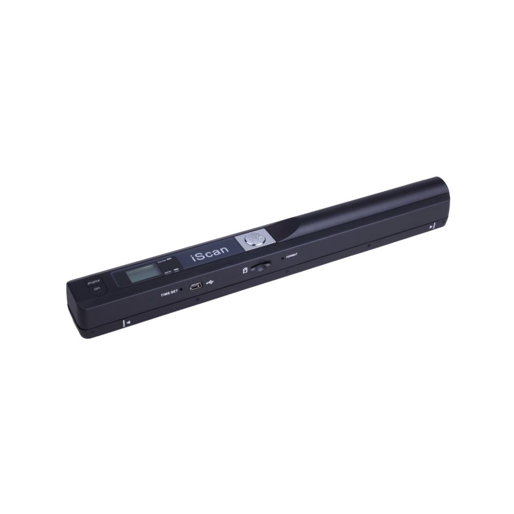 Wewoo - Scanner portable noir portatif de HandHeld de document mobile d'iScan01 avec l'affichage à LED, capteur d'image de contact d'A4, appui 900DPI / 600DPI / 300DPI / PDF / JPG / TF - Scanner